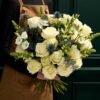 White Rose, Antirrhinum & Lisianthus Bouquet